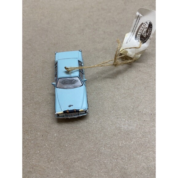 Montana Lifestyles Christmas Ornament Blue Rodeo Rig Car with Bullhorns Western - Picture 3 of 6